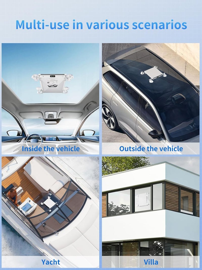 PeakDo Starlink Mini Mount,180°Rotatable Starlink Mini Suction Cup Mount with Large Durable Suction Cup,Strong Frame,35mm Extendable Starlink Mini Mount Kit for Car Sunroof,RV,Boat,Airplane - Image 5